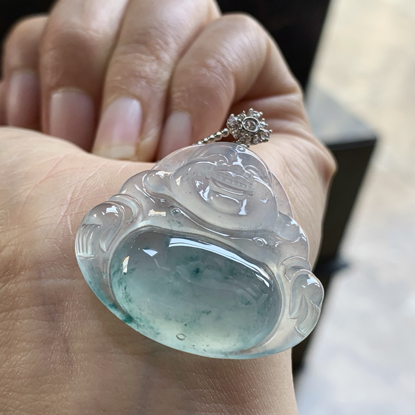 金扣蓝花佛公^_^透亮