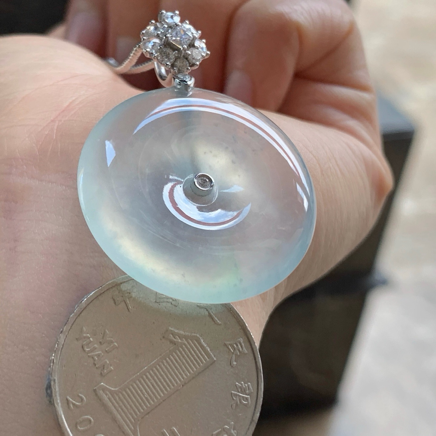 金扣冰平安扣^_^清新 尺寸29.8-5.6mm