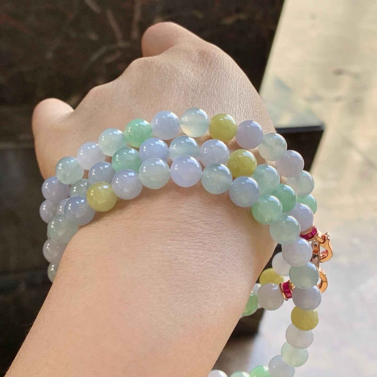 糖果色珠链^_^大颗