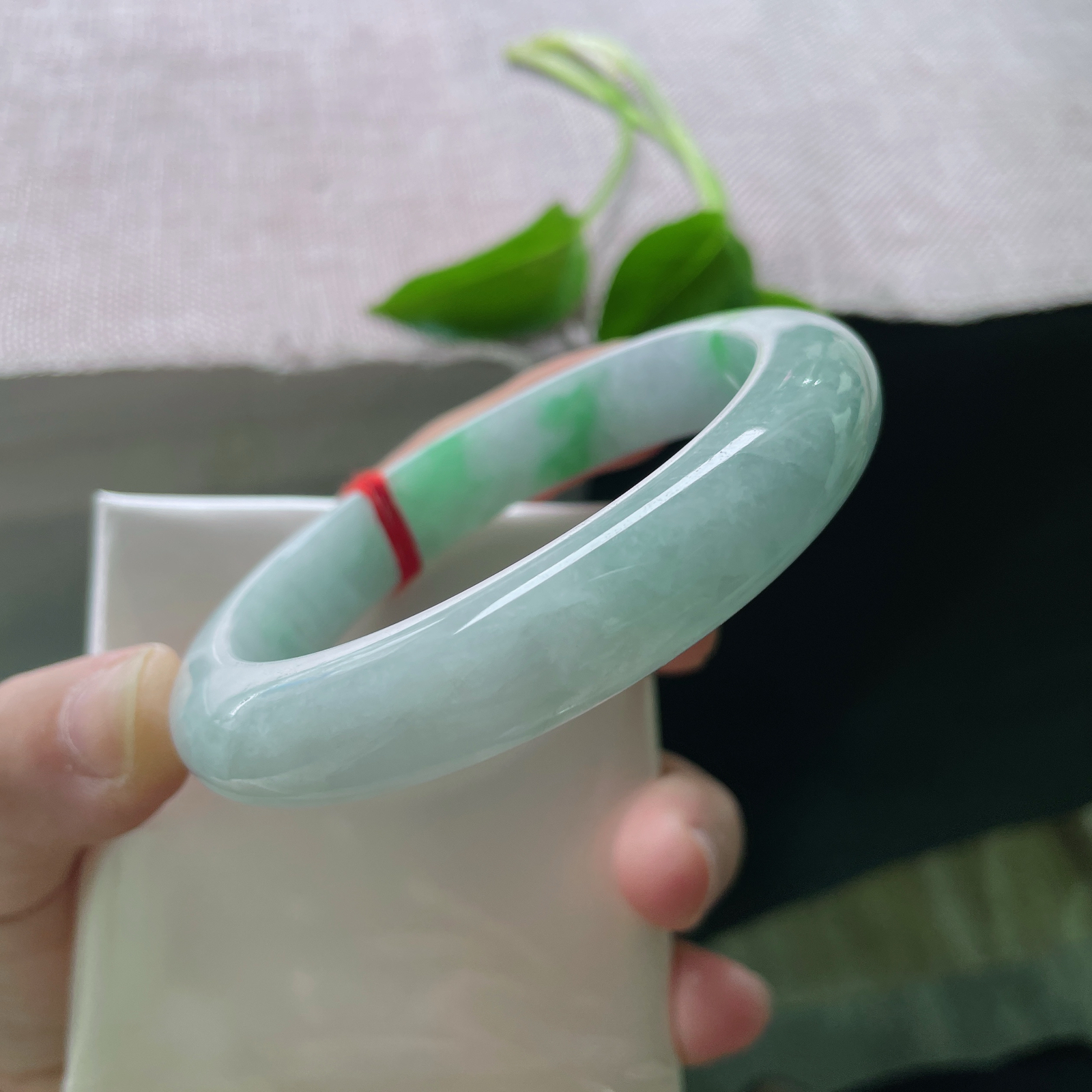 60/12.7/9.4，飘绿正圈，大圈口，紫绿相依，别有一番风味，细润，棉线，