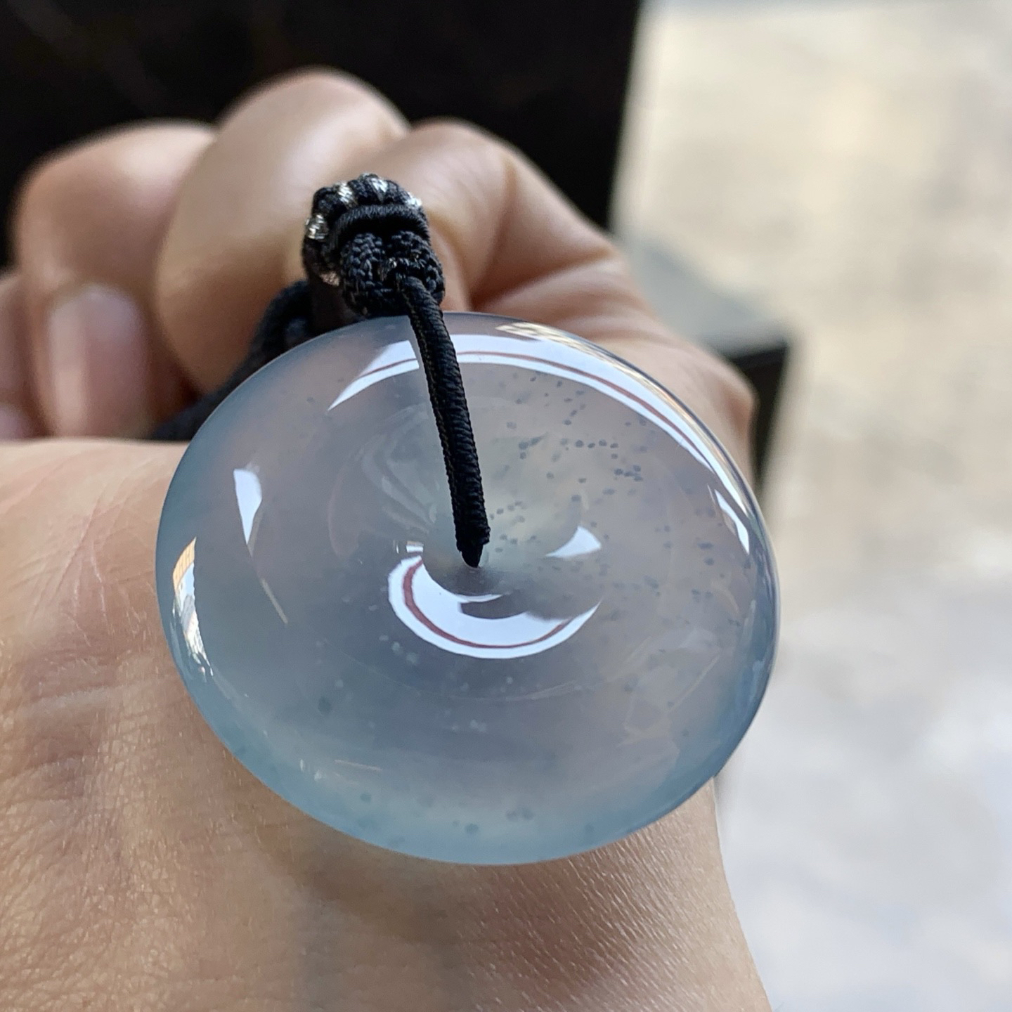 冰紫平安扣^_^冰透 饱满