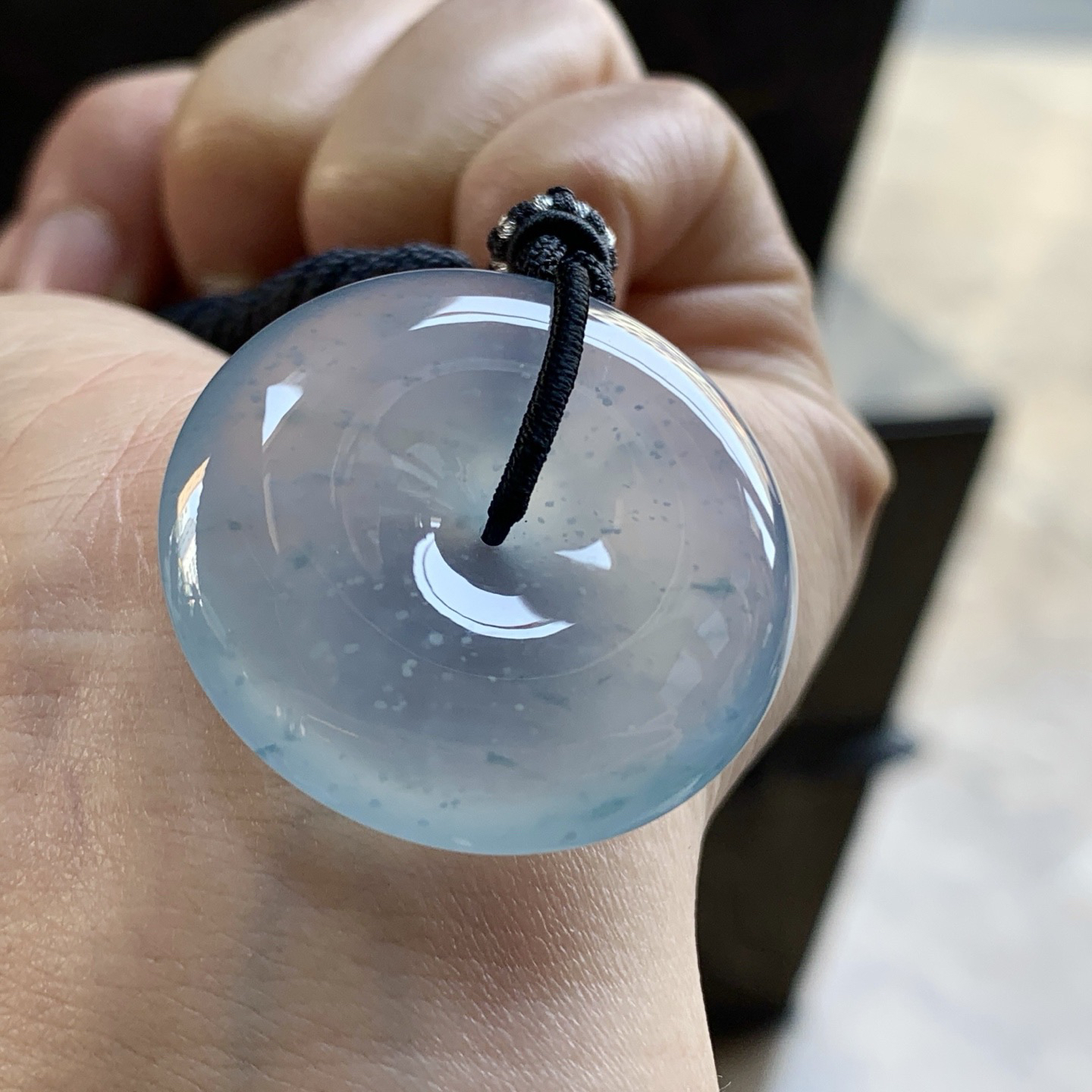 冰紫平安扣^_^冰透 饱满