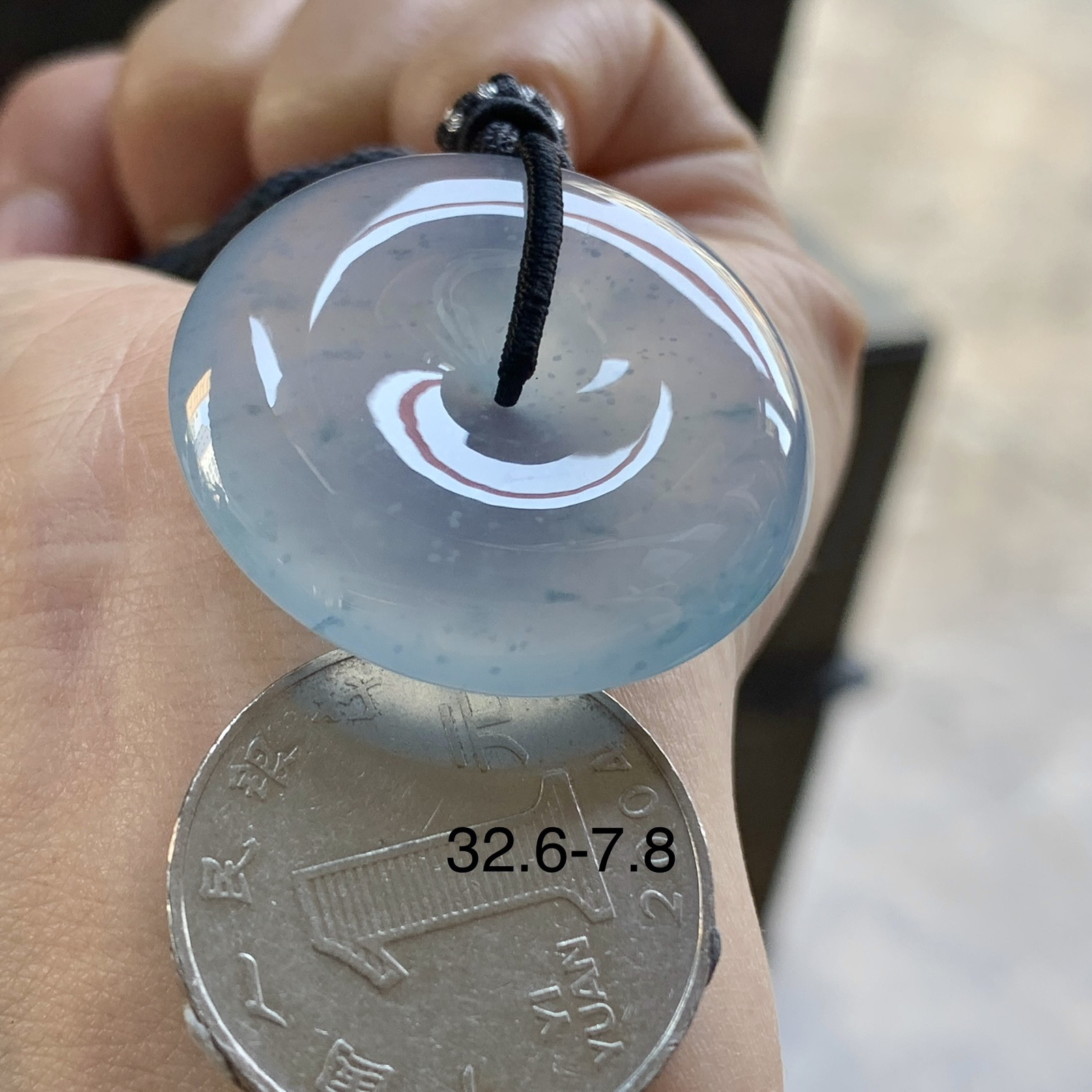 冰紫平安扣^_^冰透 饱满