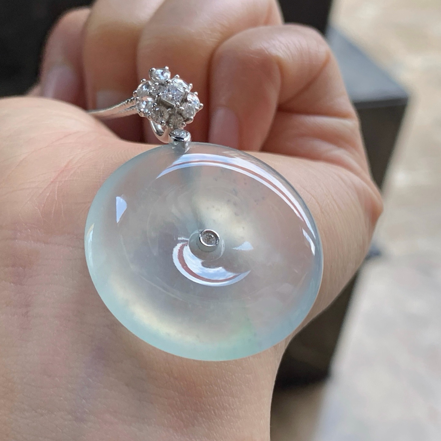 金扣冰平安扣^_^清新 尺寸29.8-5.6mm