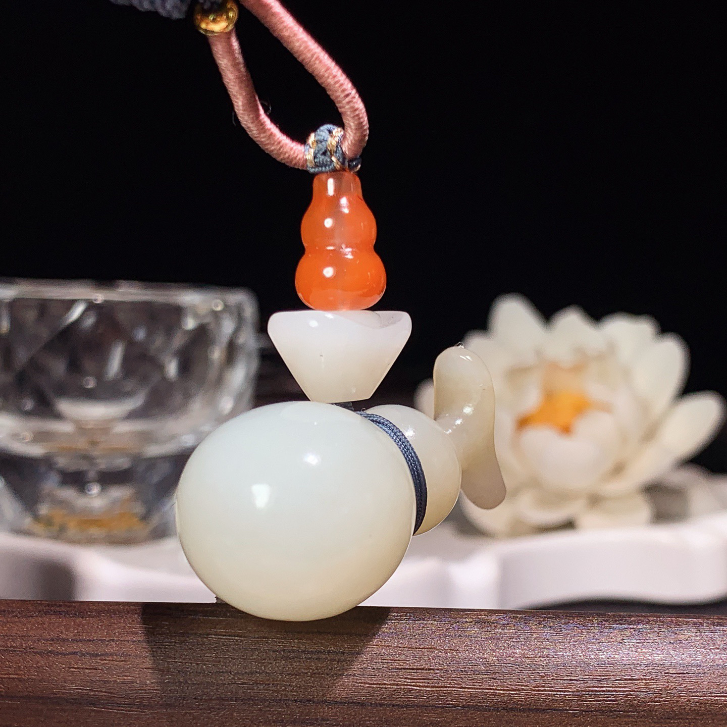 新疆和田玉且末糖福禄葫芦挂件 尺寸35/20重21克，玉质细腻油润 底色纯净 脂粉好，品质好！lt2