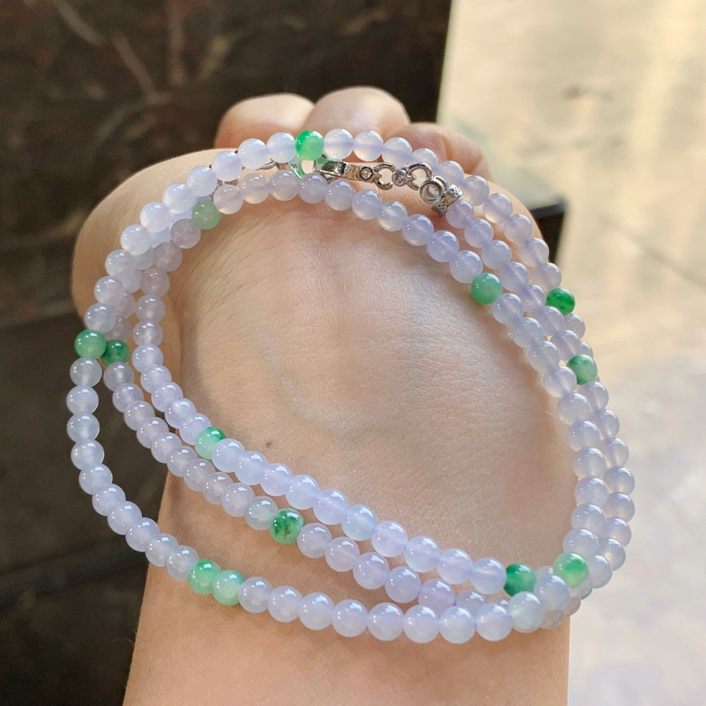 冰种珠链^_^清新 尺寸4