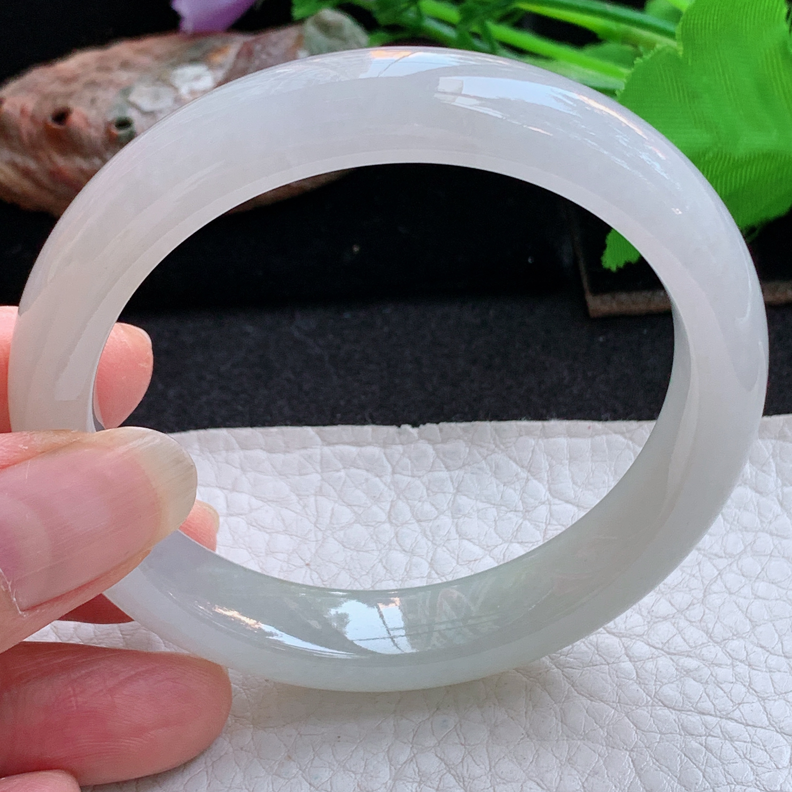 xx实拍57*12*8平安镯 天然缅甸翡翠a货手镯冰纯正圈玉镯子