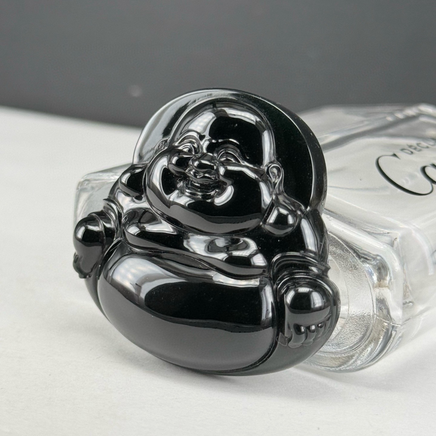 墨翠大肚佛 种好色正 黑度极好 尺寸41