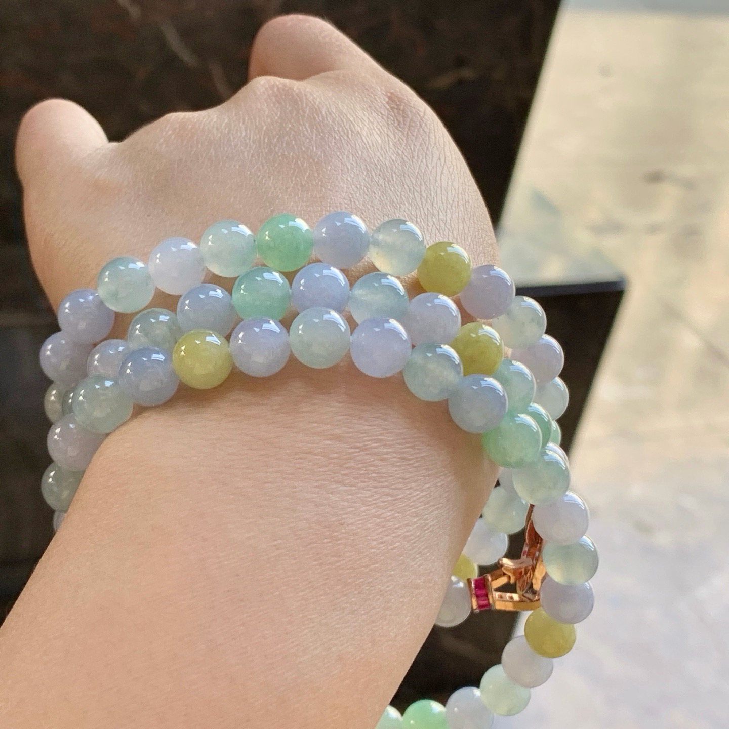 糖果色珠链^_^大颗