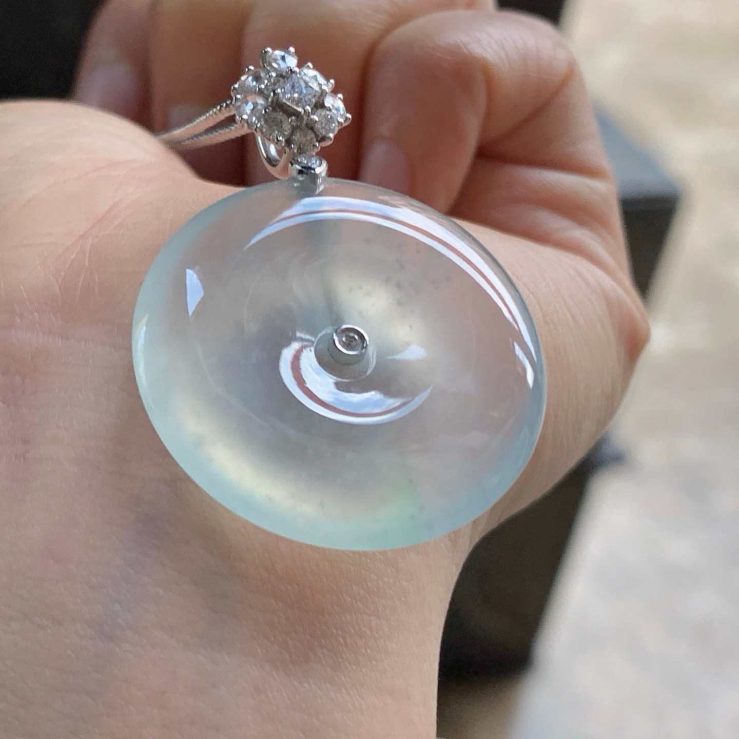 金扣冰平安扣^_^清新 尺寸29.8-5.6mm