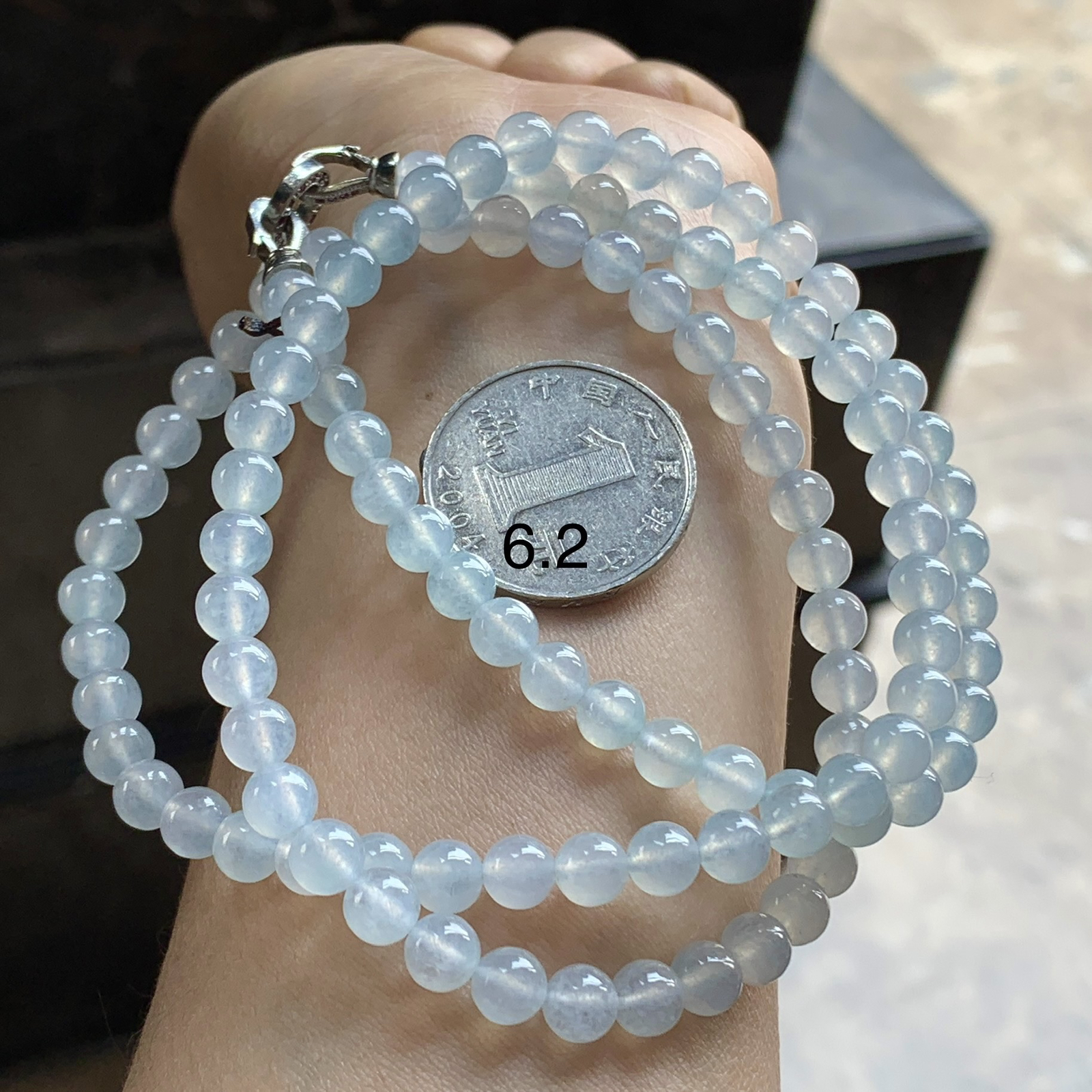 冰蓝珠链^_^冰透 亮眼