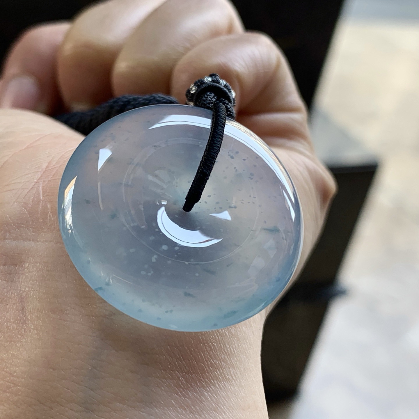 冰紫平安扣^_^冰透 饱满