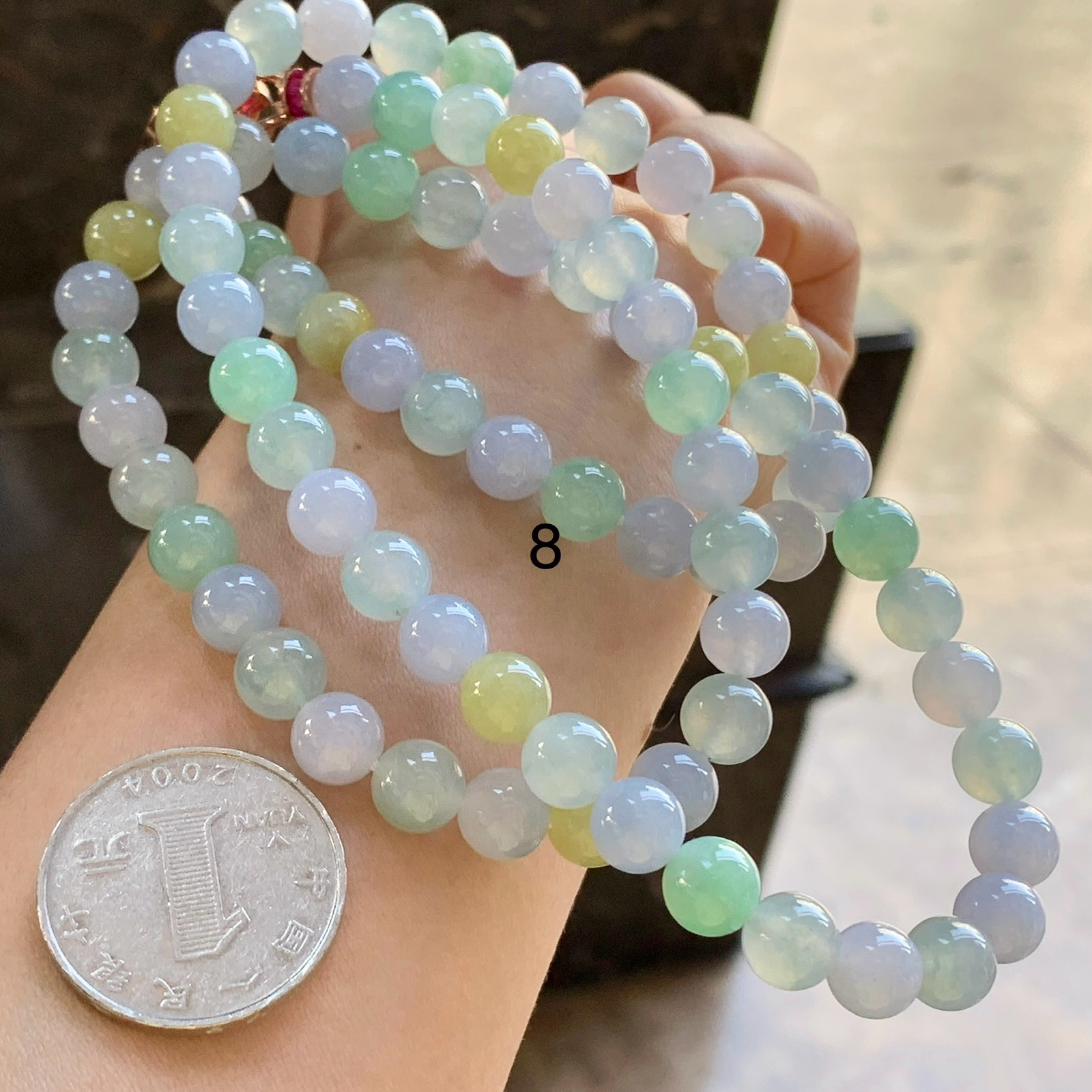 糖果色珠链^_^大颗