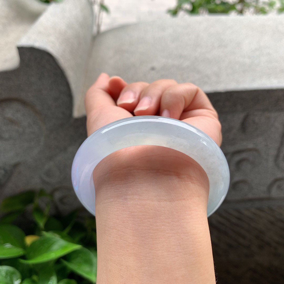 小圈口52.4-11.8-9 【冰紫正圈手镯】正圈52 53可戴