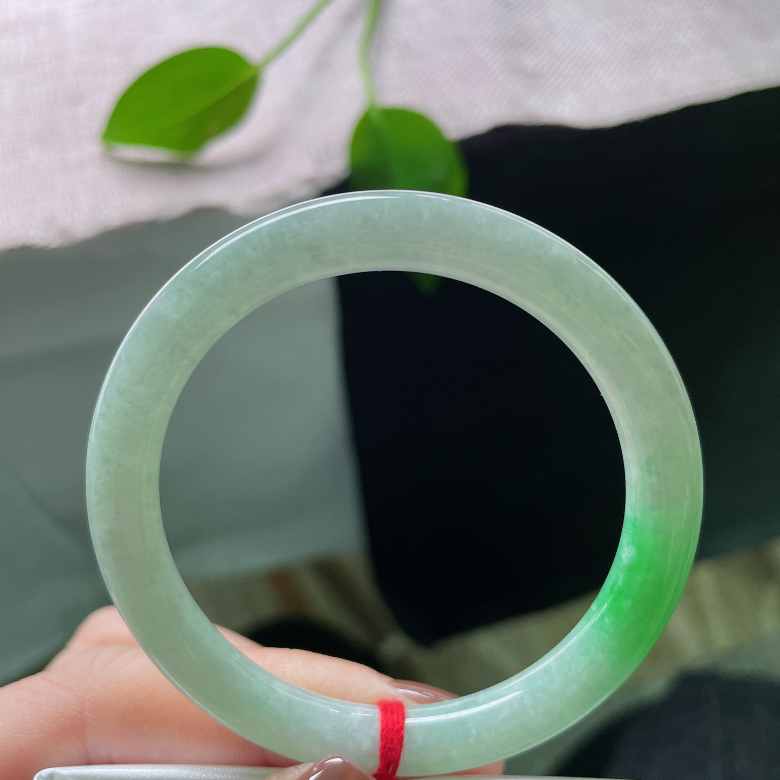 51.9/8，飘阳绿美人条，水润细腻，种老，翠色欲滴，佩戴从容优雅。