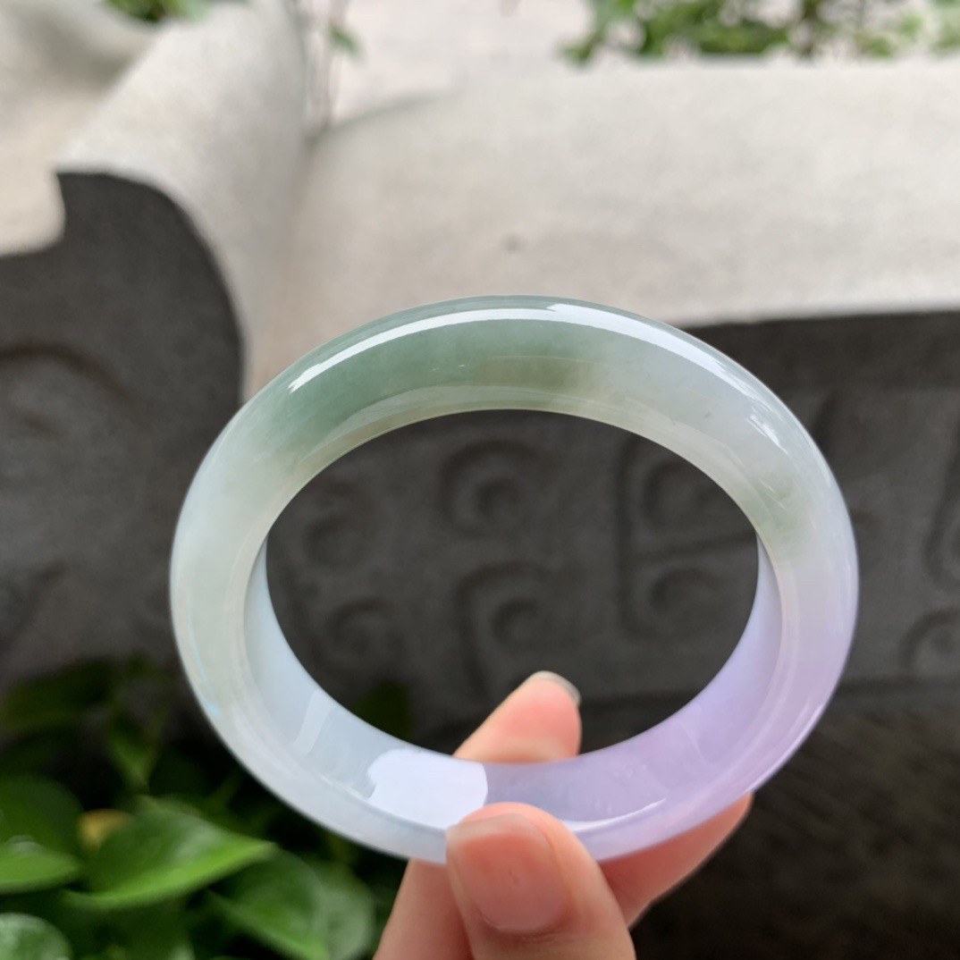 圈口55.6-13-8.9 【冰双彩正圈手镯】正圈55 56可戴