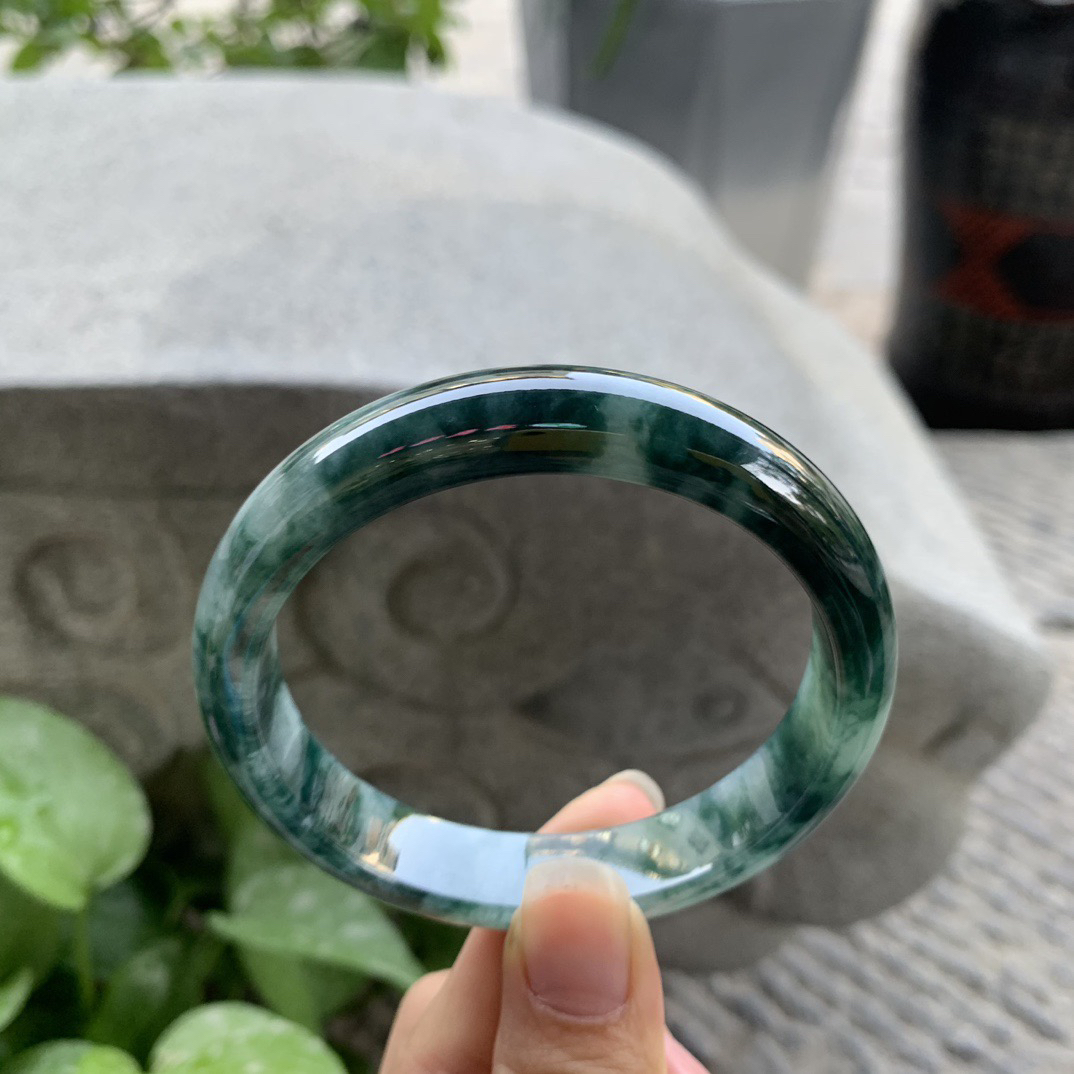 大圈口60.2-12.8-7.7 【飘花正圈手镯】正圈60 61可戴