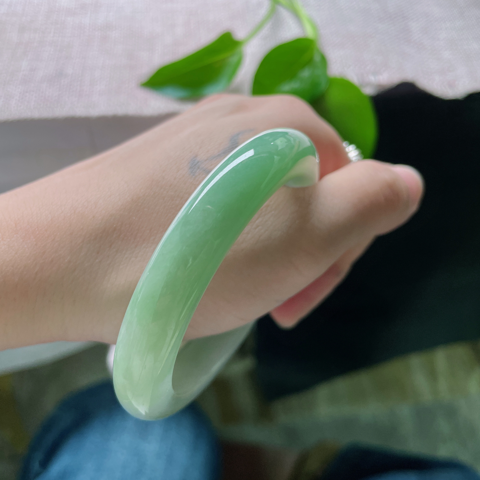 55.6/10.8/8.9，绿底正圈，颜色由浅入深过渡自然光，春意渐浓。