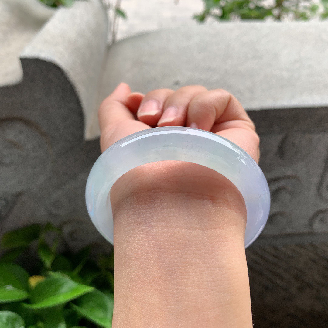 小圈口52.4-11.8-9 【冰紫正圈手镯】正圈52 53可戴