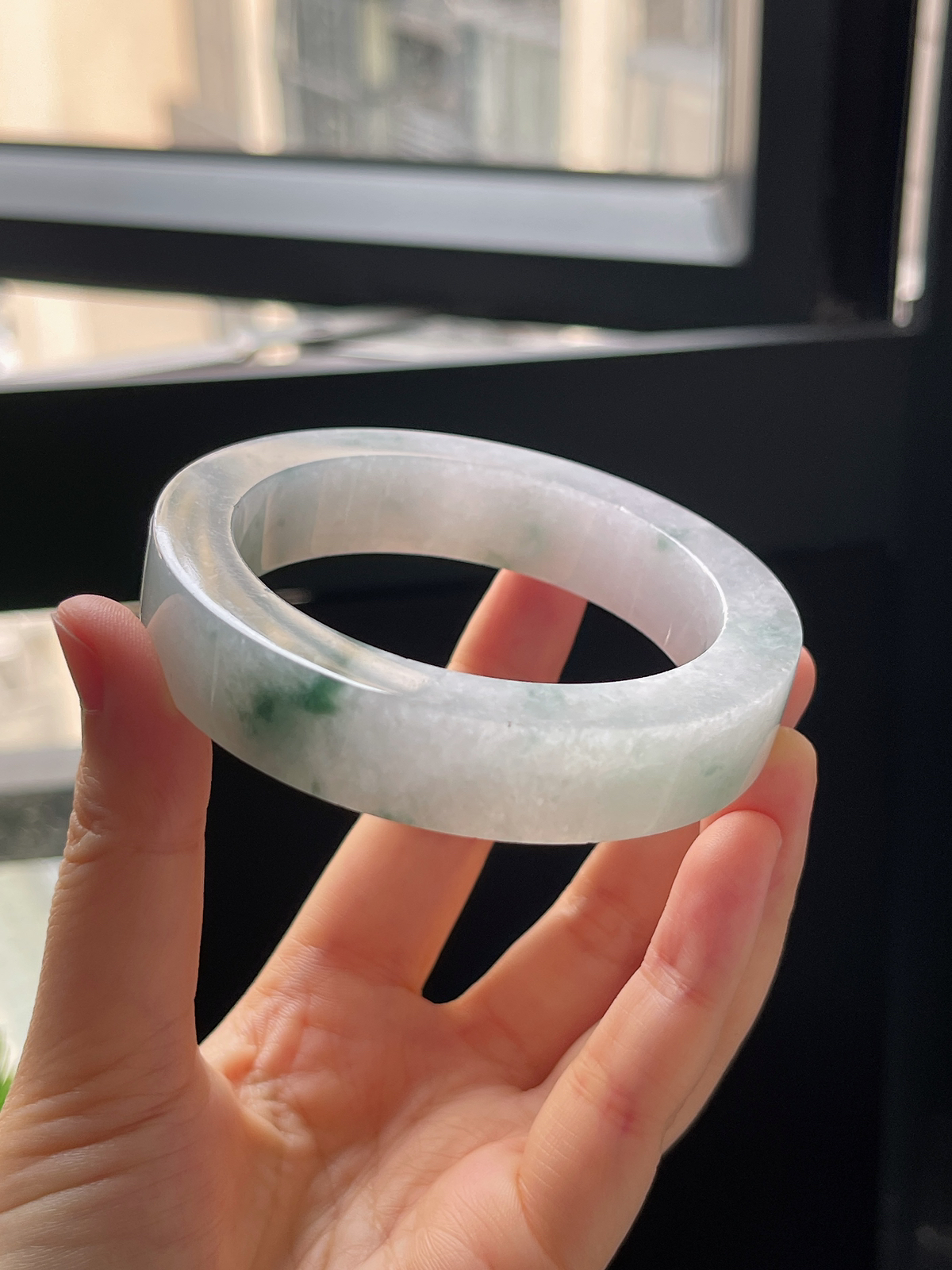 翡翠镯饼，⭕️正圈最大做58，最小做55.6