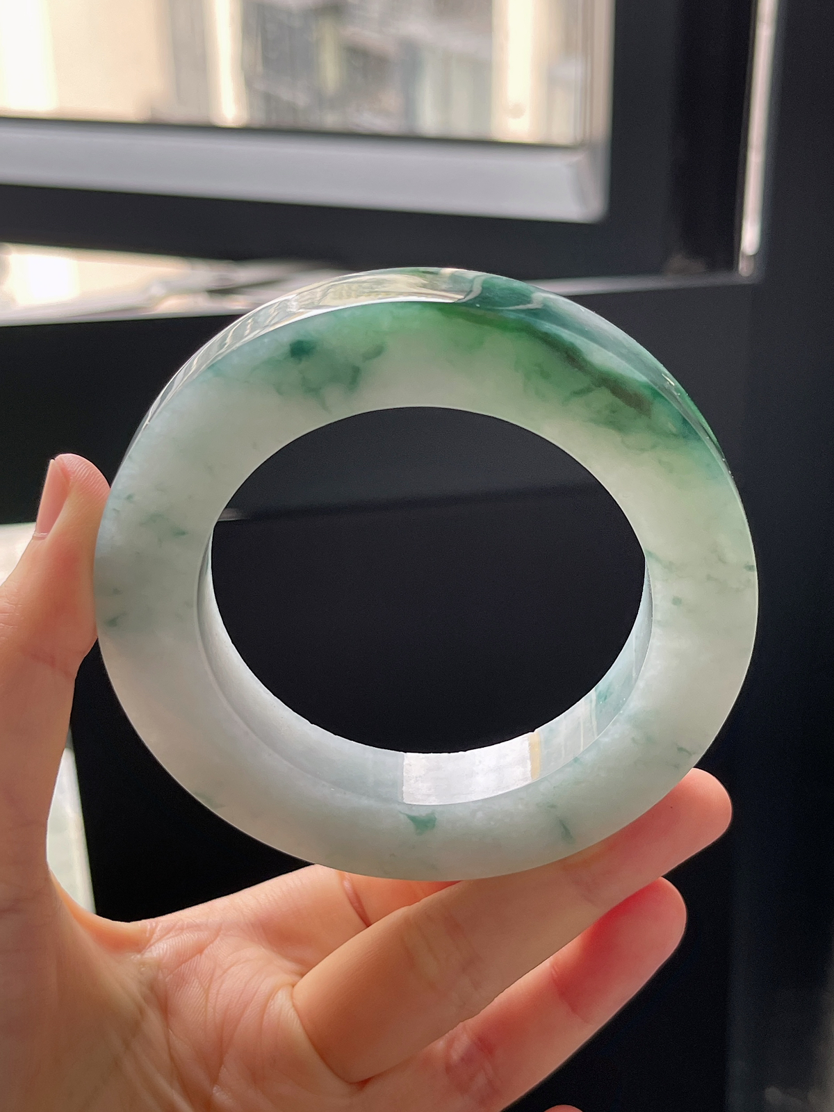 翡翠毛胚，⭕️正圈最大做69，圆条最小做65；最小做58.3