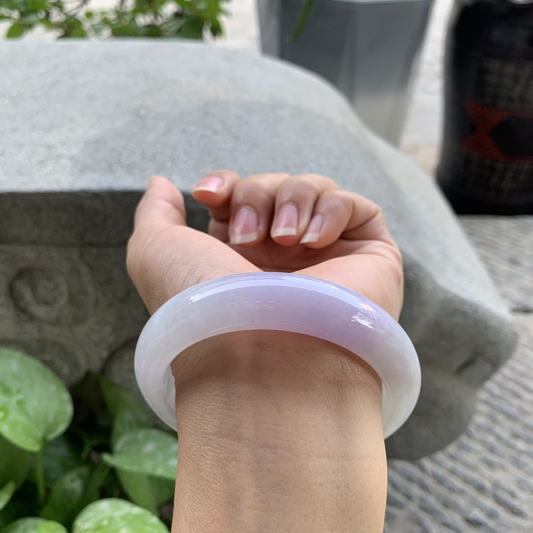 大圈口 58.4-14.5-9.2【冰紫正圈手镯】正圈58 59可戴