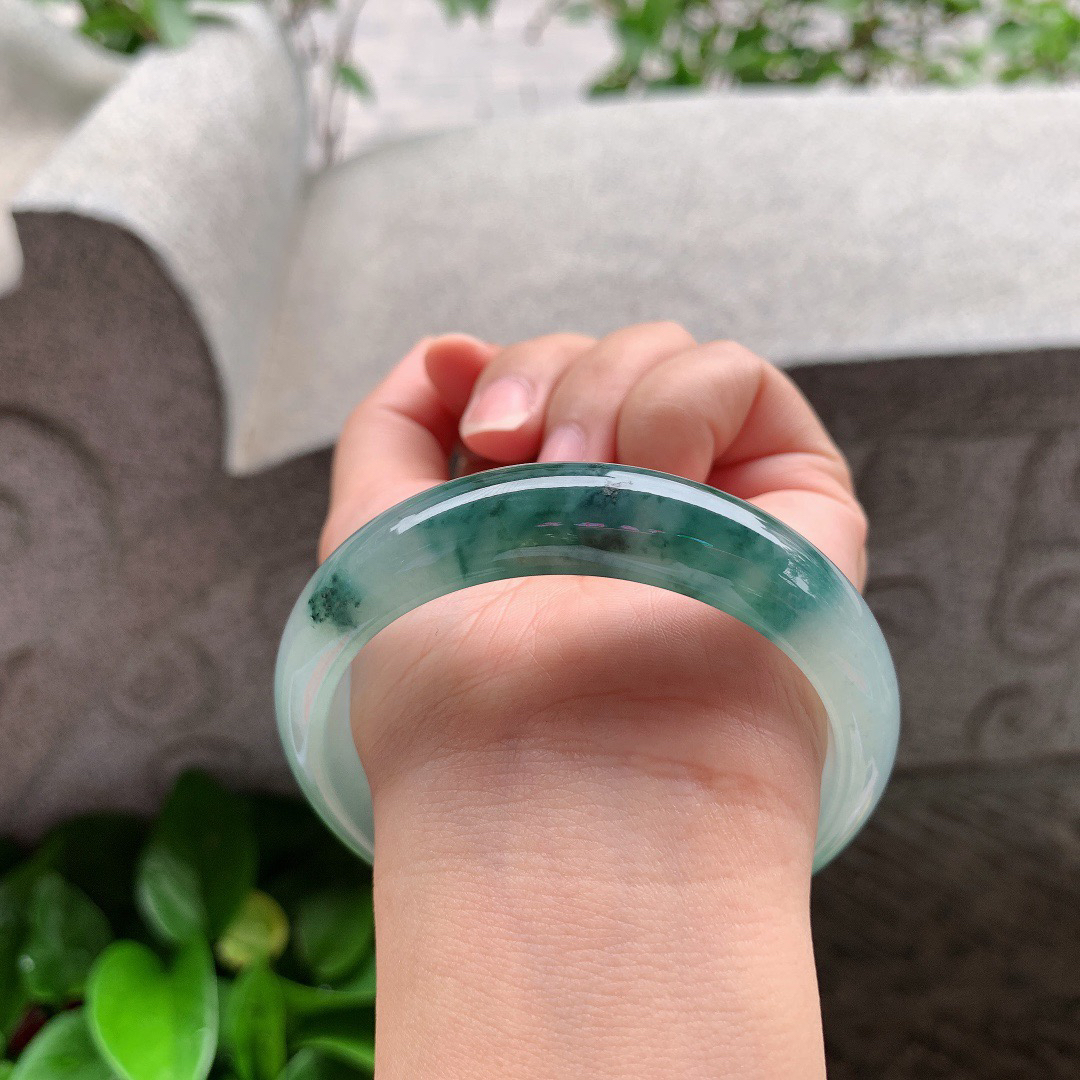 圈口57.3-14-8 【冰飘花正圈手镯】正圈57 58可戴