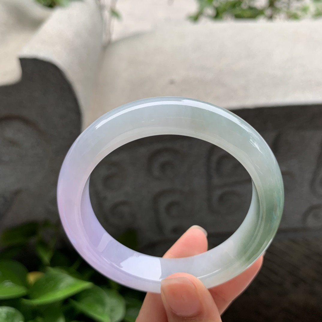 圈口55.6-13-8.9 【冰双彩正圈手镯】正圈55 56可戴