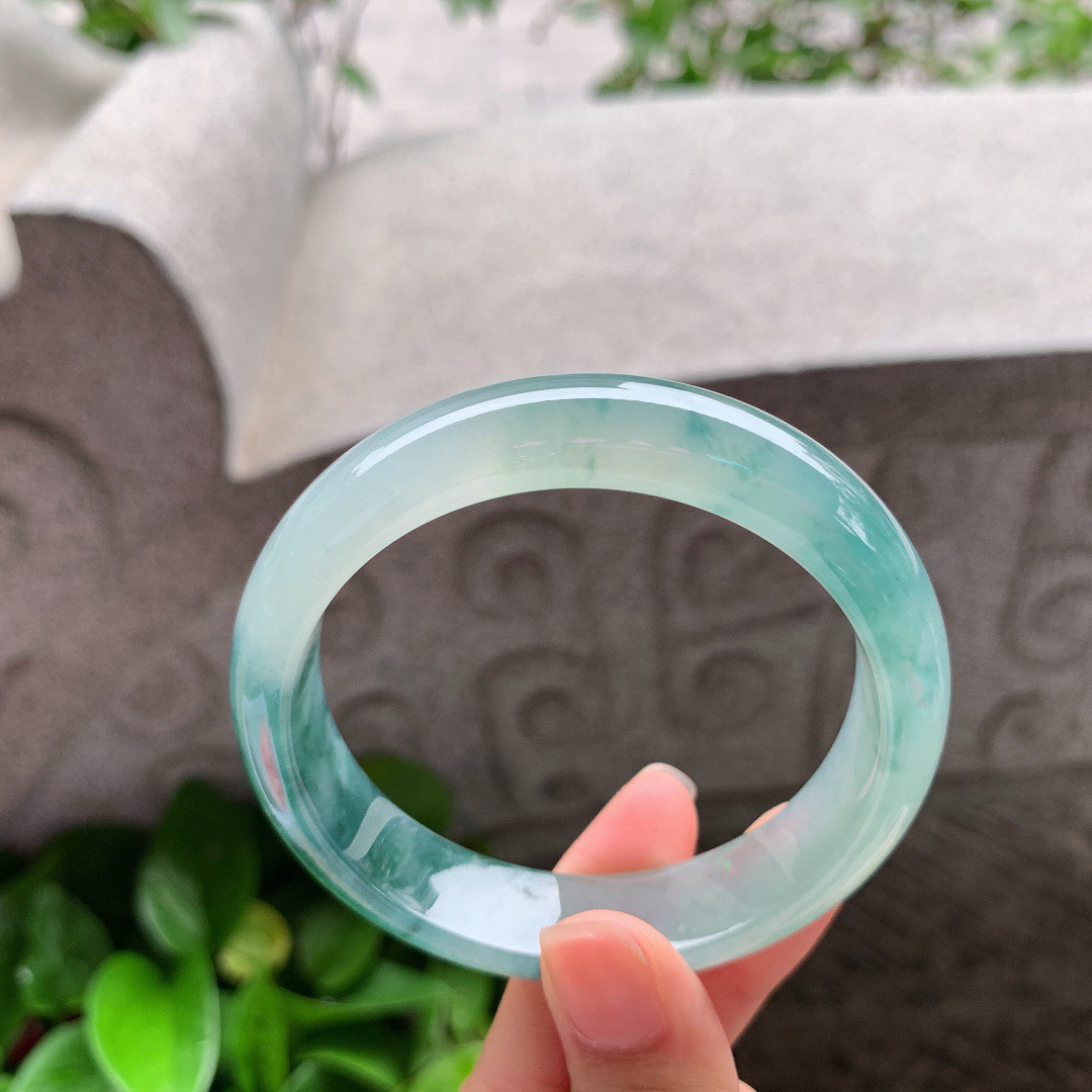 圈口57.3-14-8 【冰飘花正圈手镯】正圈57 58可戴