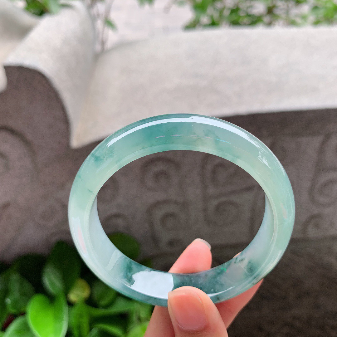 圈口57.3-14-8 【冰飘花正圈手镯】正圈57 58可戴