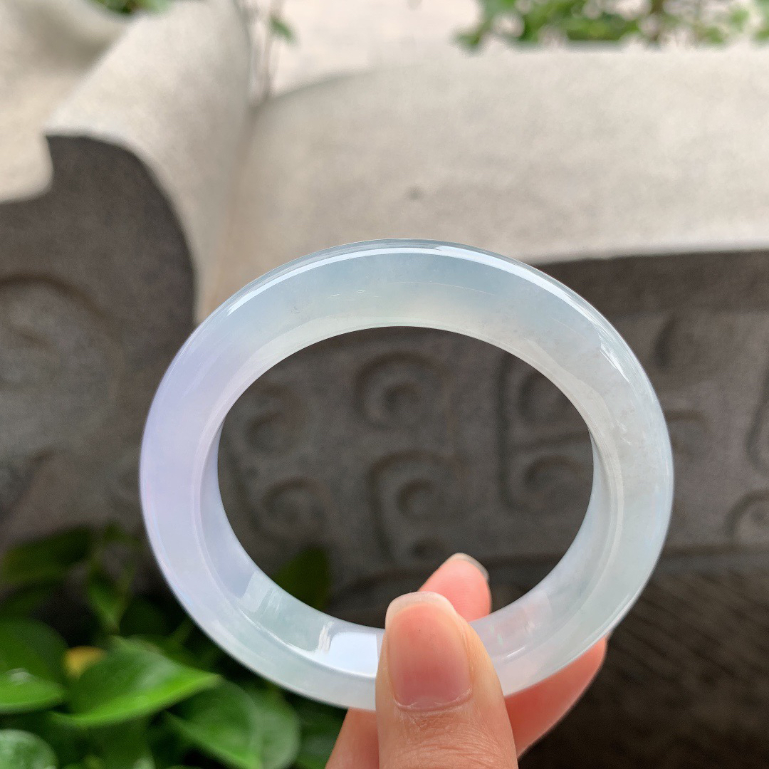 小圈口52.4-11.8-9 【冰紫正圈手镯】正圈52 53可戴