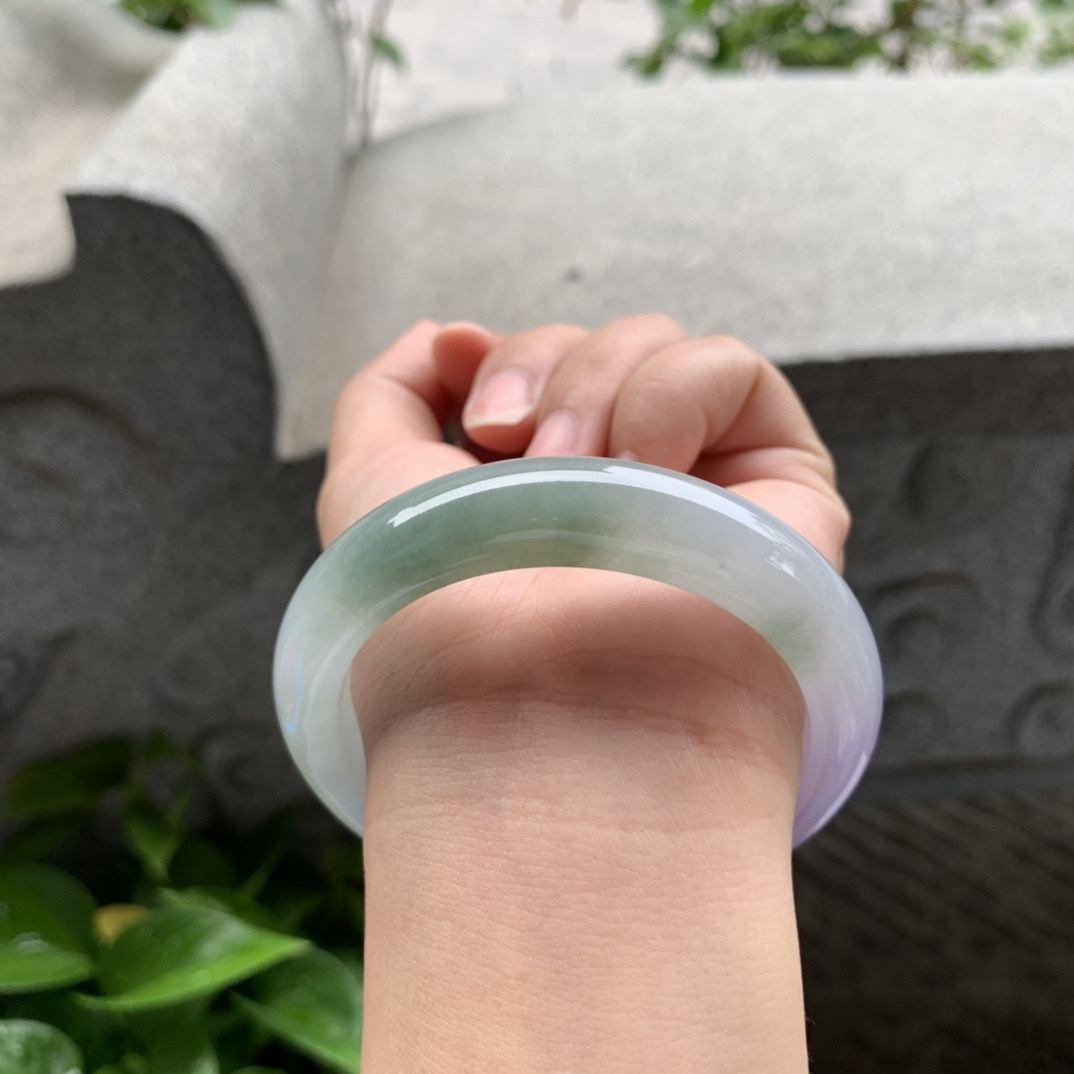 圈口55.6-13-8.9 【冰双彩正圈手镯】正圈55 56可戴