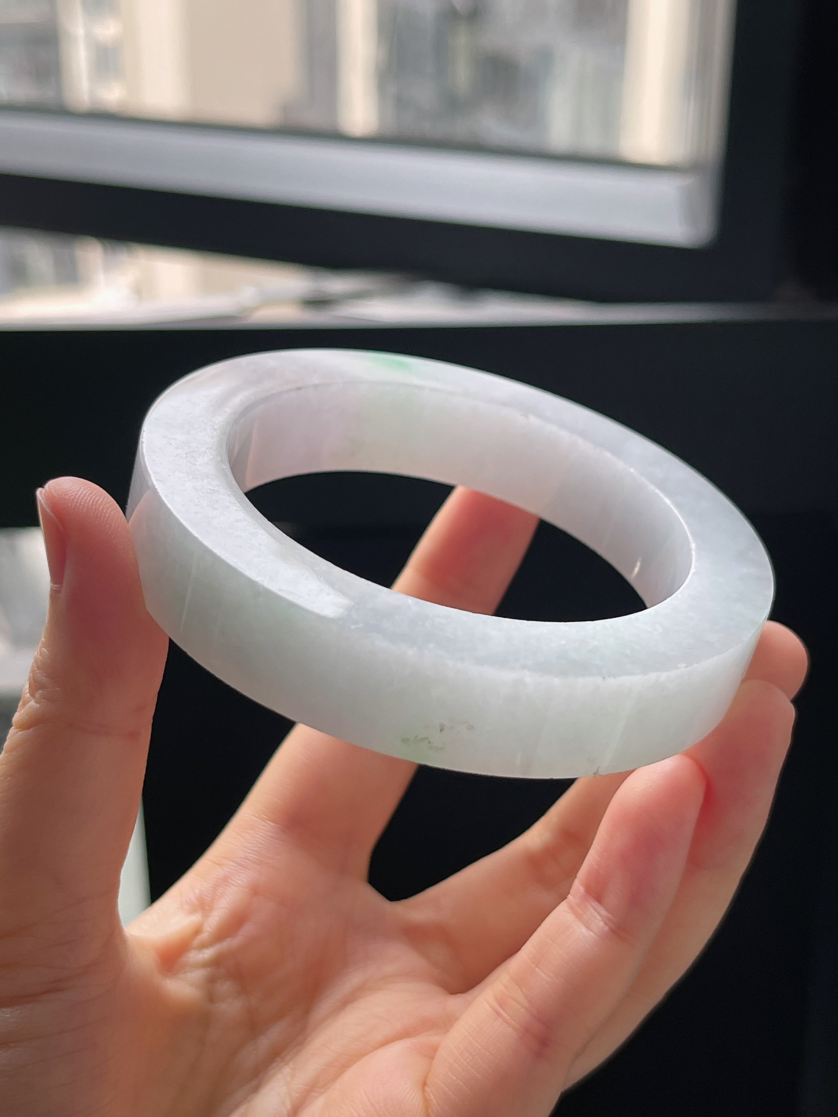 翡翠镯饼，⭕️正圈最大做59，最小做55.5