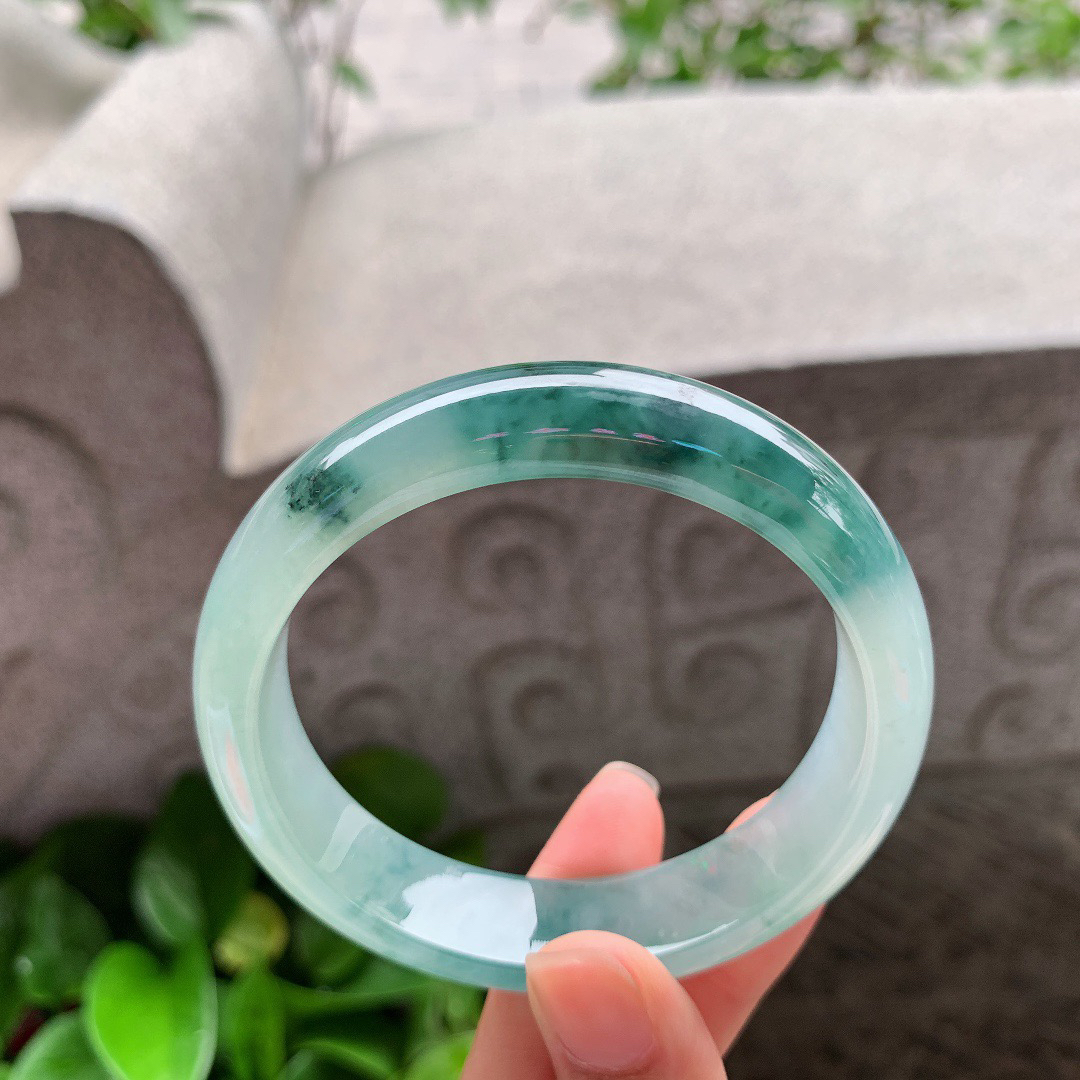 圈口57.3-14-8 【冰飘花正圈手镯】正圈57 58可戴