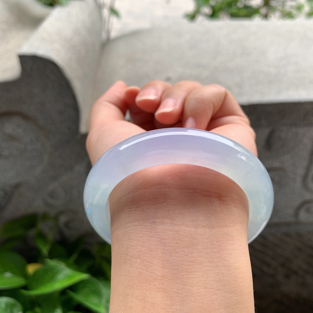 小圈口52.4-11.8-9 【冰紫正圈手镯】正圈52 53可戴