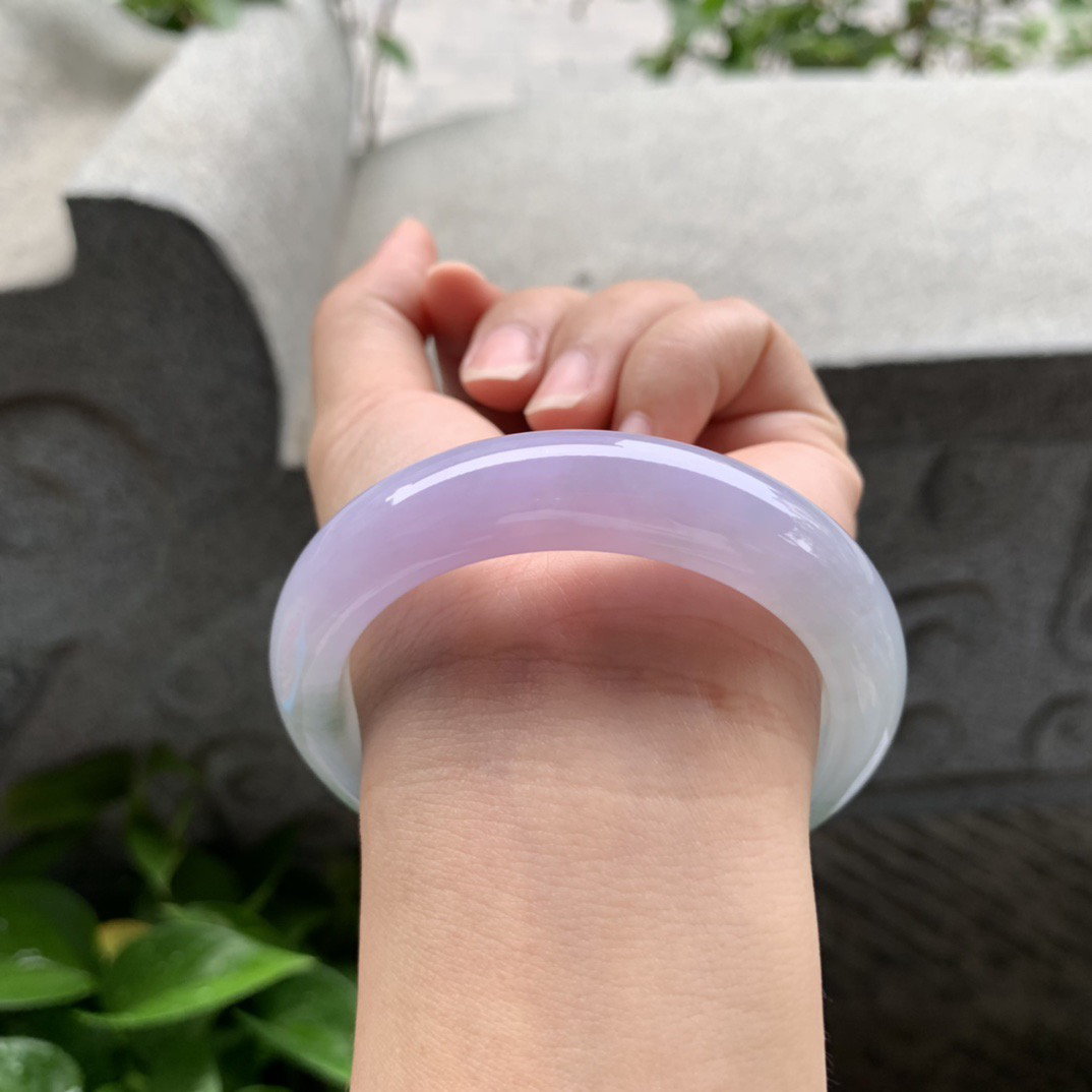 圈口55.6-13-8.9 【冰双彩正圈手镯】正圈55 56可戴