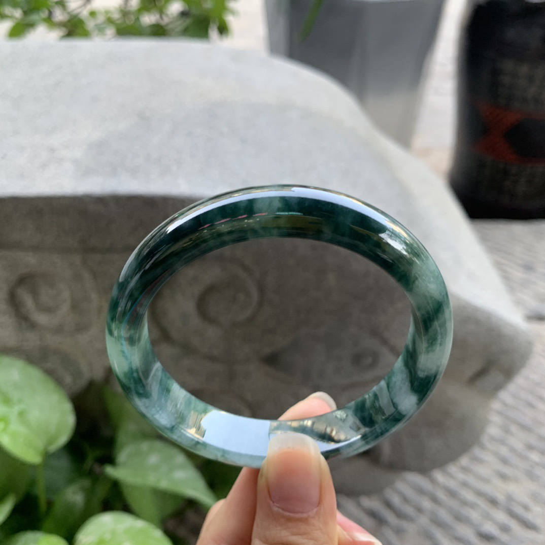 大圈口60.2-12.8-7.7 【飘花正圈手镯】正圈60 61可戴