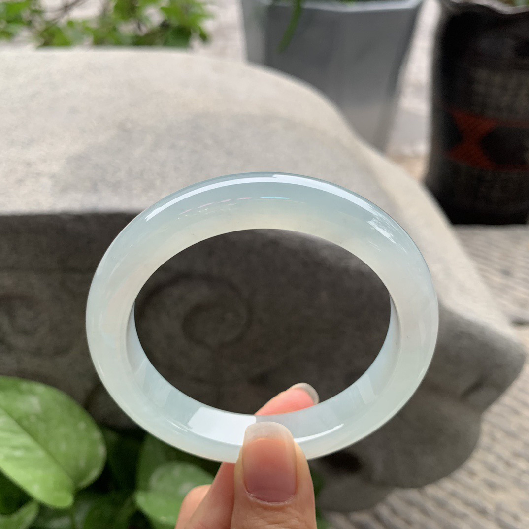 大圈口 58.7-11.8-9.1【冰种晴正圈手镯】正圈58 59可戴