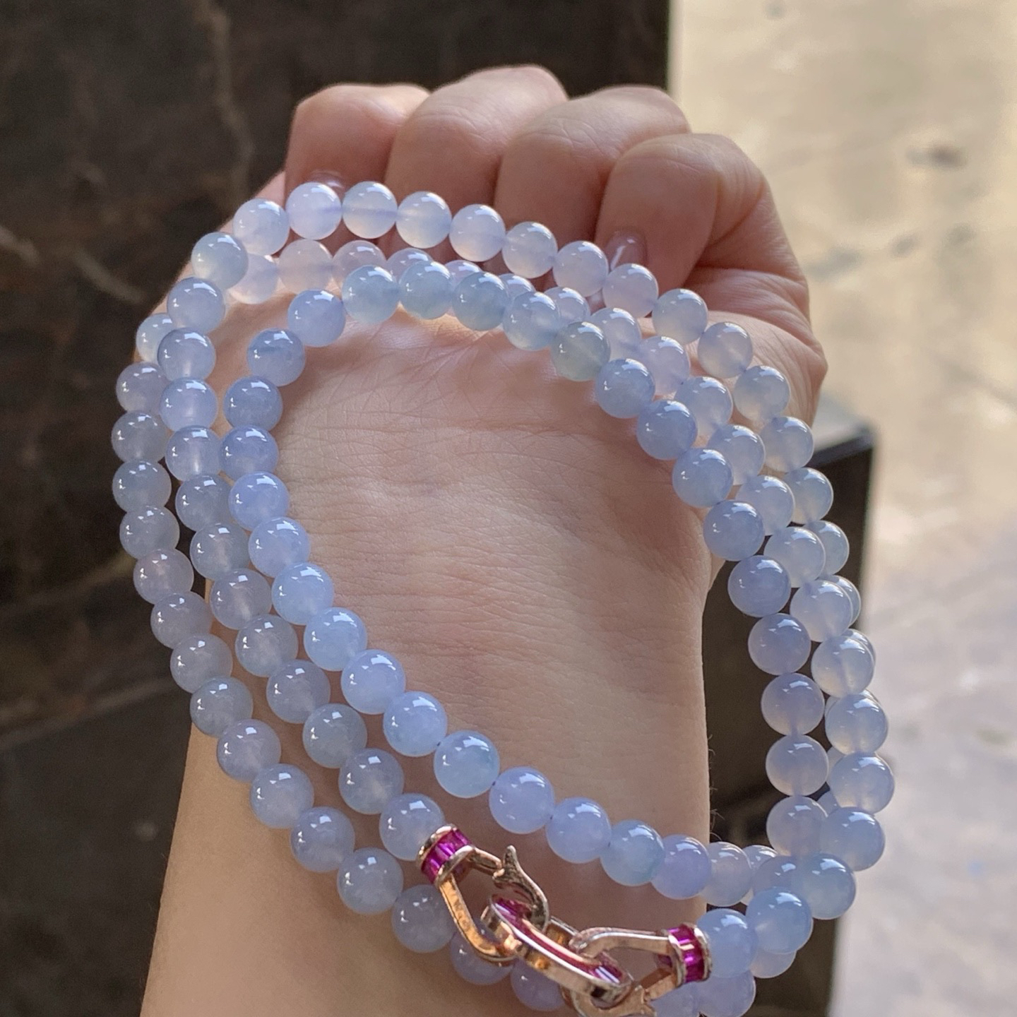 糯冰春色珠链
颜色漂亮 水润清爽