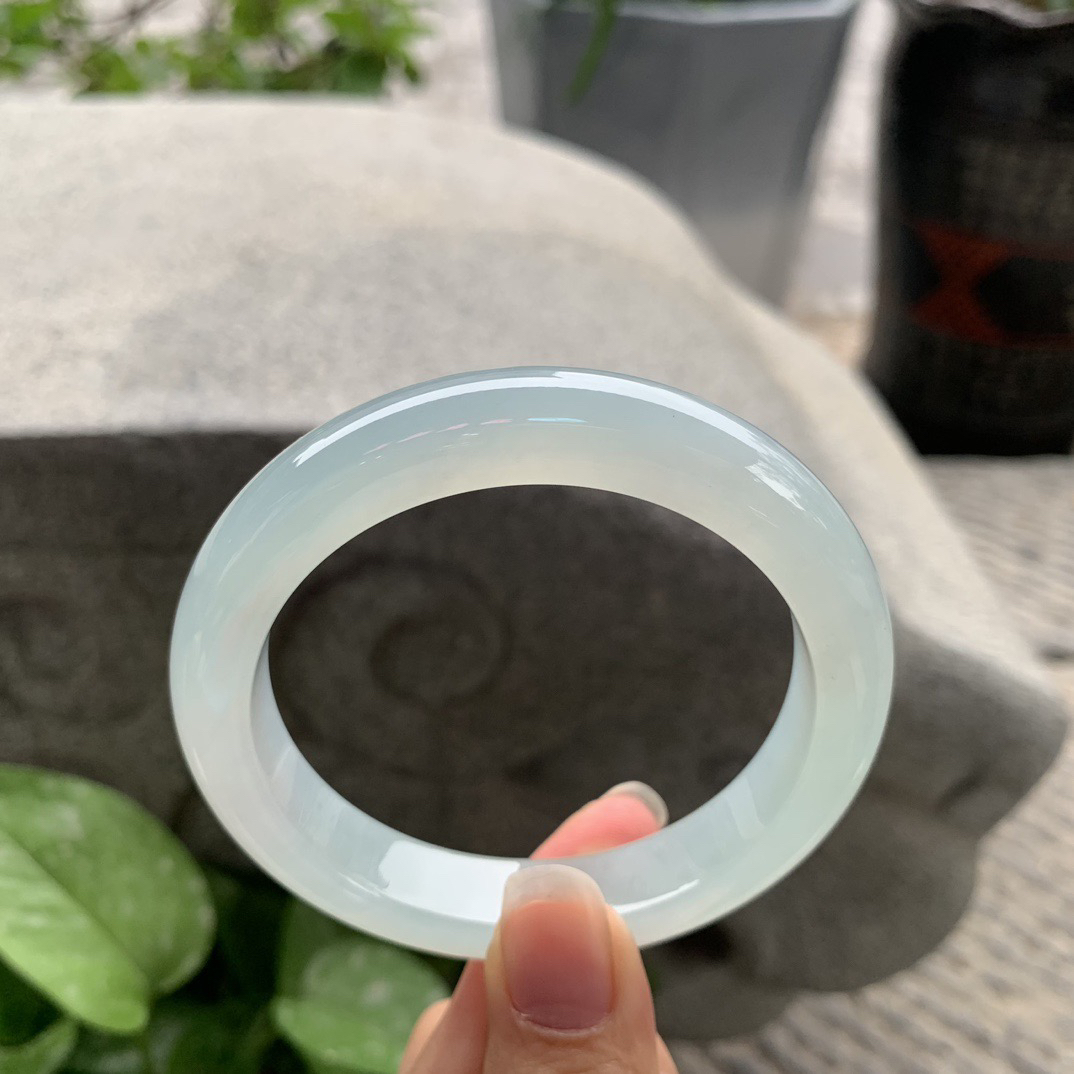 大圈口 58.7-11.8-9.1【冰种晴正圈手镯】正圈58 59可戴