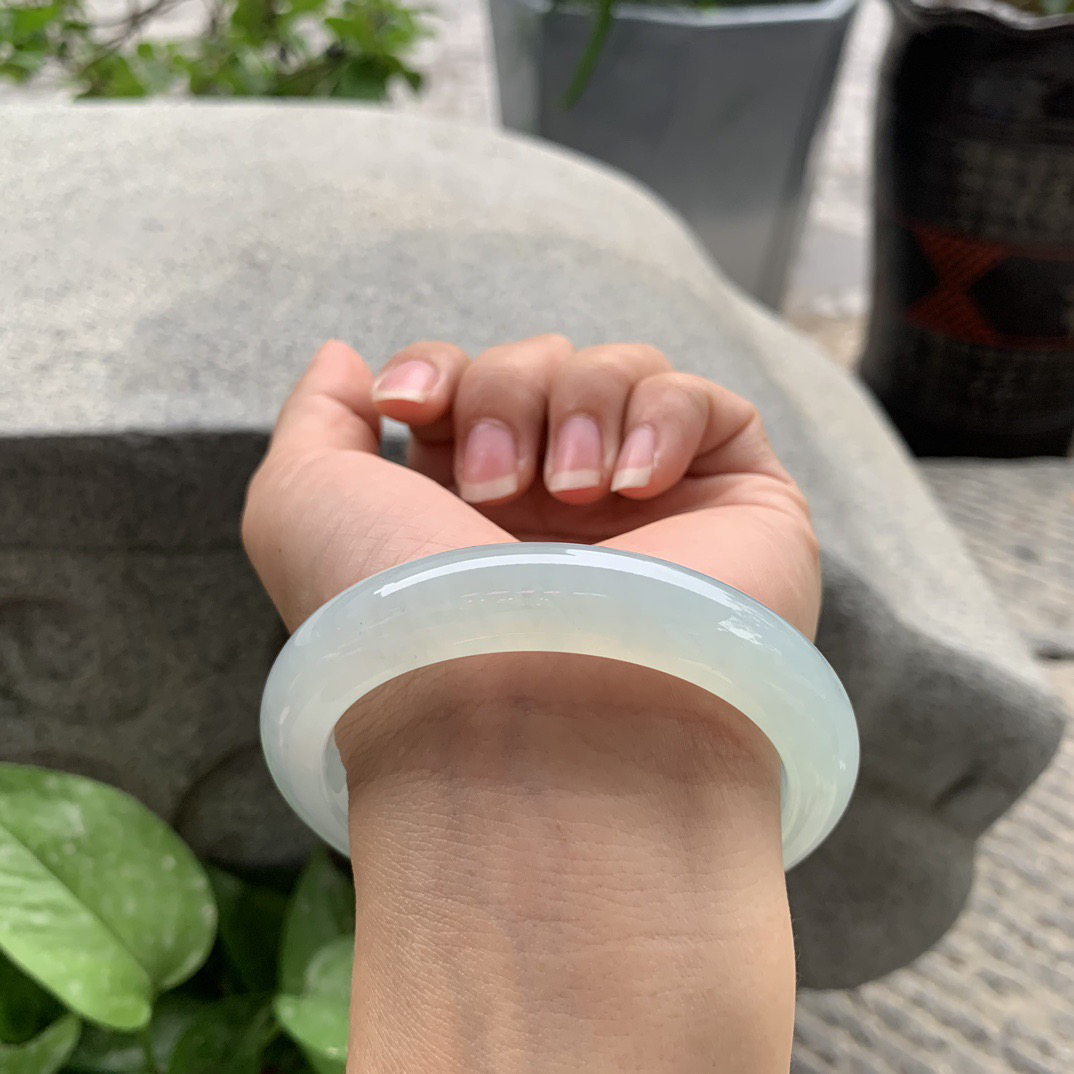 大圈口 58.7-11.8-9.1【冰种晴正圈手镯】正圈58 59可戴