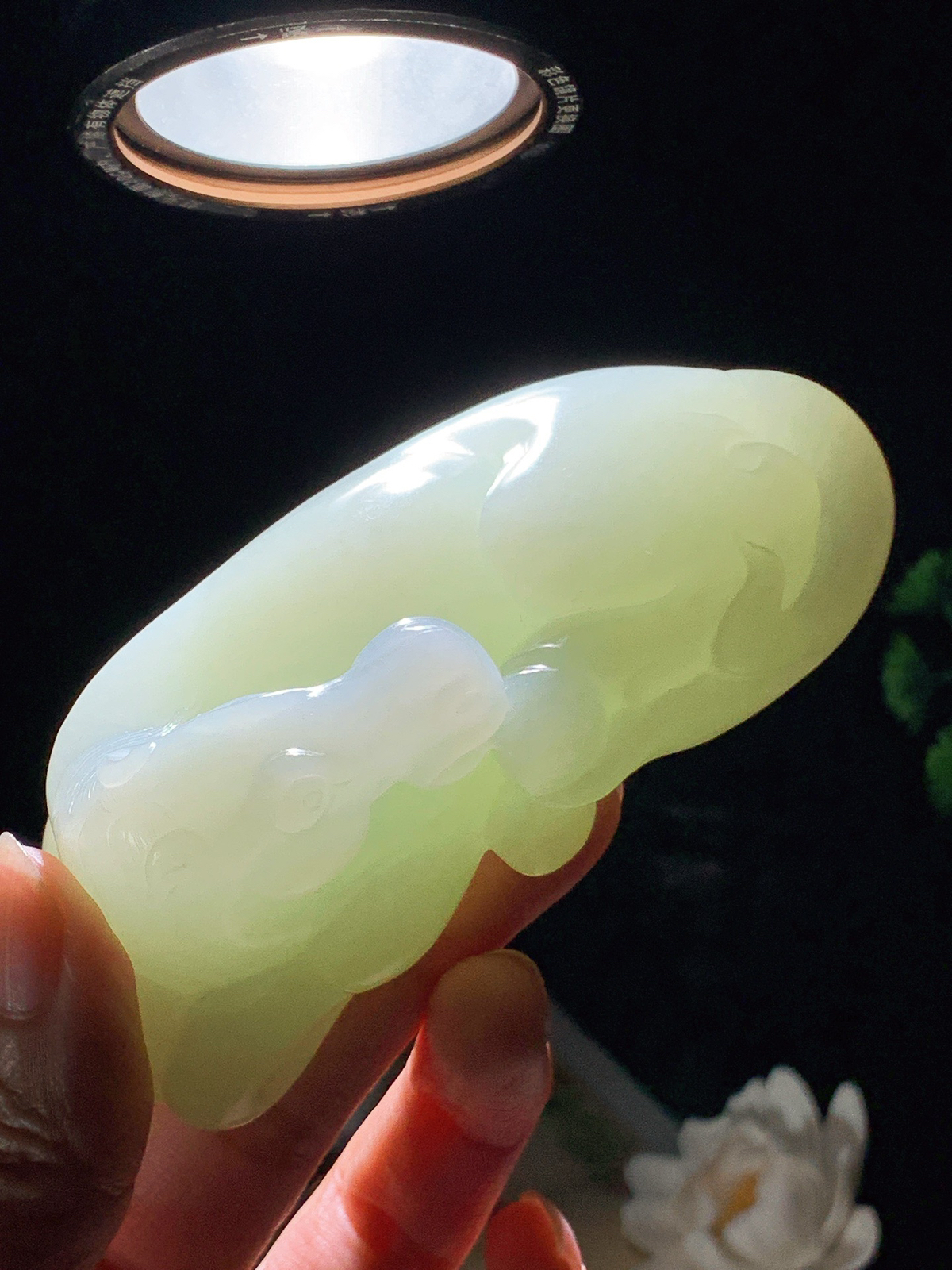 新疆和田玉一马当先马把件！尺寸96/43/40重223克 玉质细腻油润 底色纯净 脂粉好，品质好。lt260401