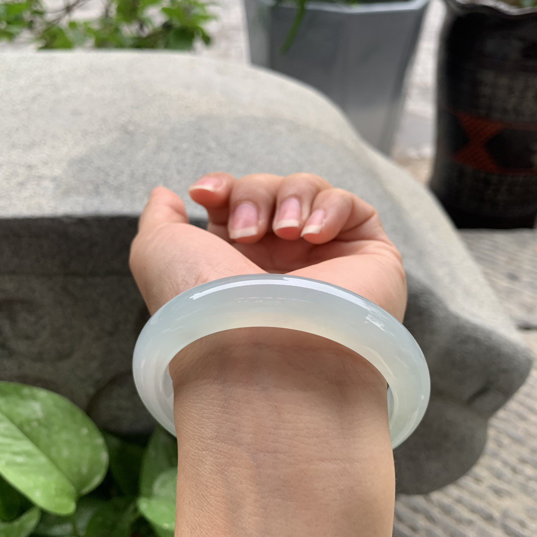 大圈口 58.7-11.8-9.1【冰种晴正圈手镯】正圈58 59可戴