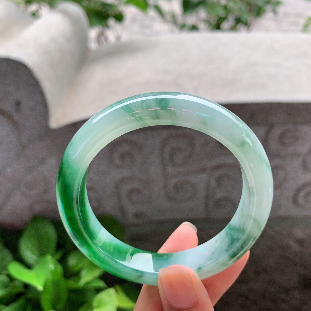 圈口56.3-12.8-8.6 【辣绿正圈手镯】正圈56 57可戴