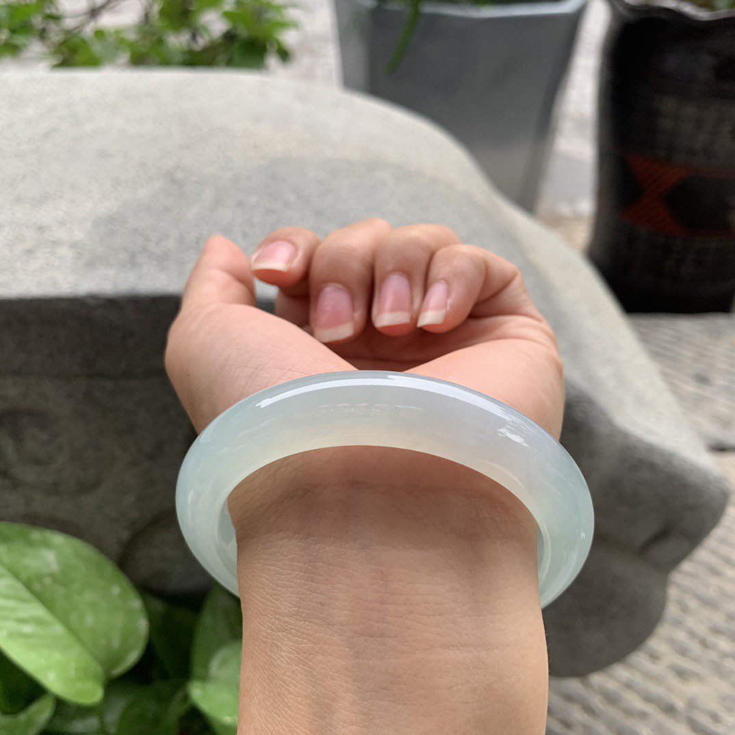 大圈口 58.7-11.8-9.1【冰种晴正圈手镯】正圈58 59可戴