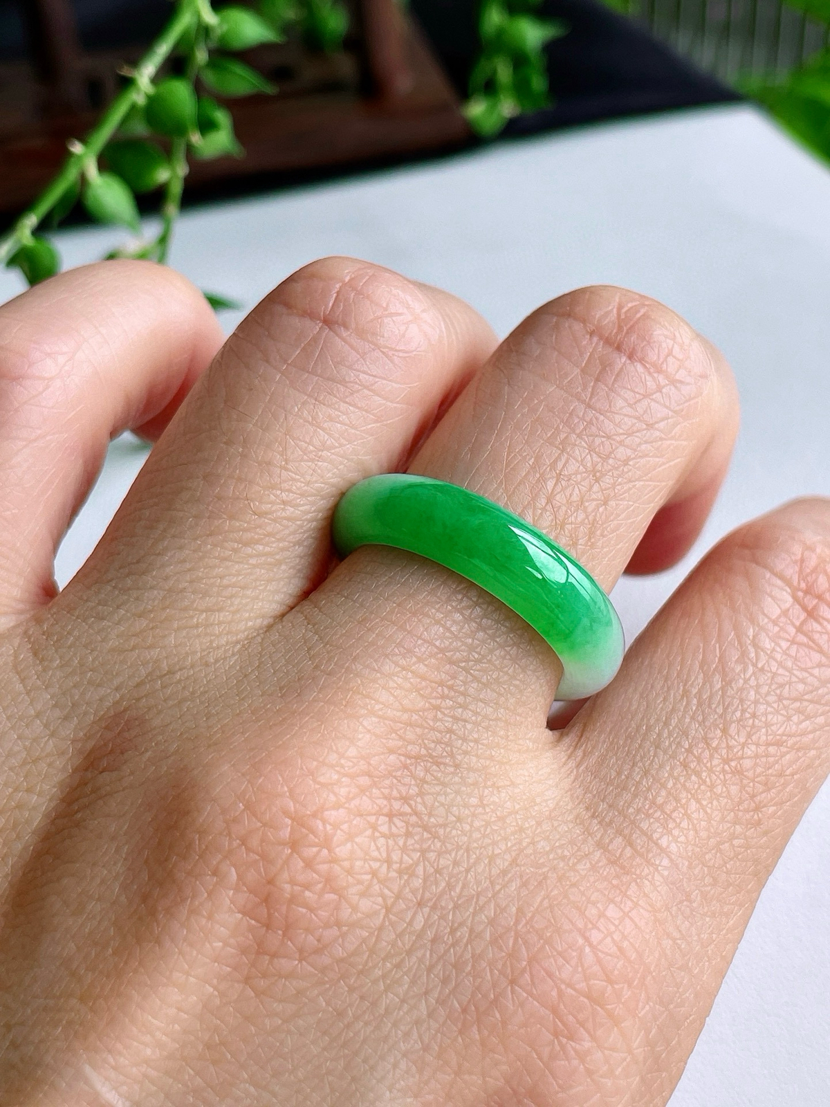 【裸石】冰飘阳绿戒圈指环
【说明】缅料 性价比高  
【尺寸】5.9-4
【圈口】19号