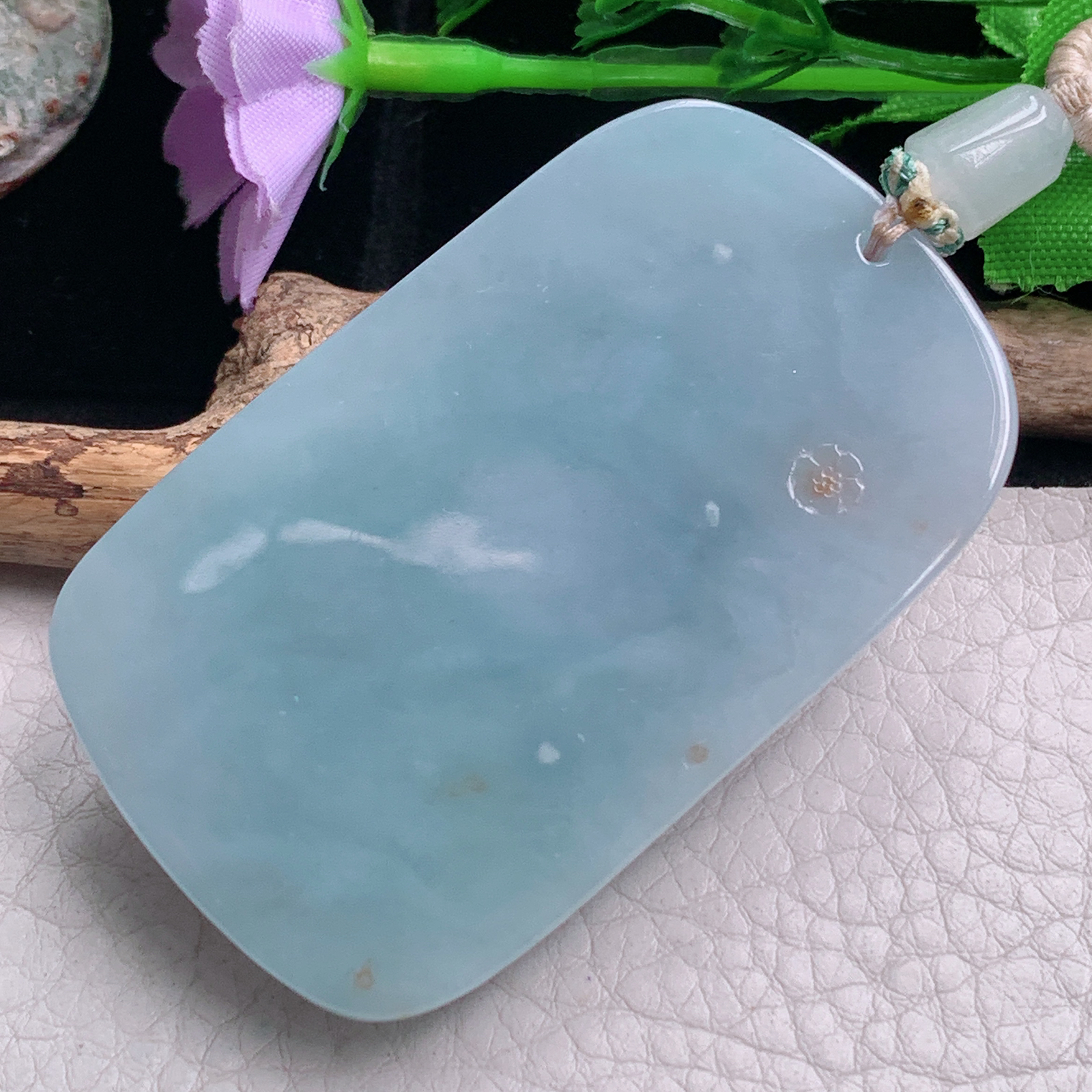 csy实拍62.5*37.8*12天然缅甸翡翠蓝韵千手观音 玉观音玉吊坠 玉挂件