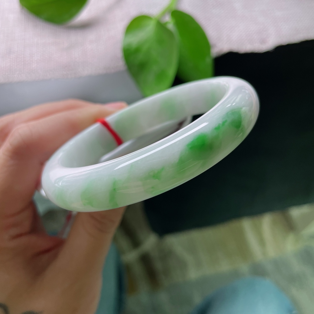 58.7/12.2/8.5，白底青正圈，水头好，肉质细腻，干净，娉婷袅娜，皮纹，ss50275a