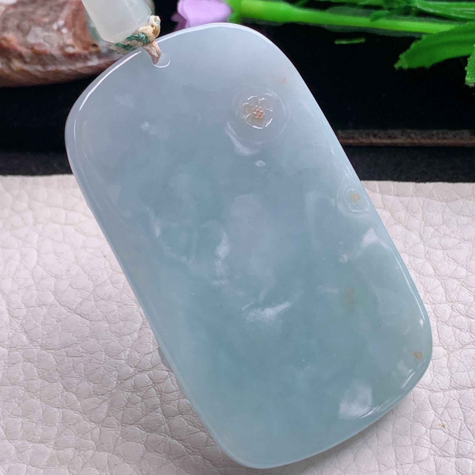 csy实拍62.5*37.8*12天然缅甸翡翠蓝韵千手观音 玉观音玉吊坠 玉挂件