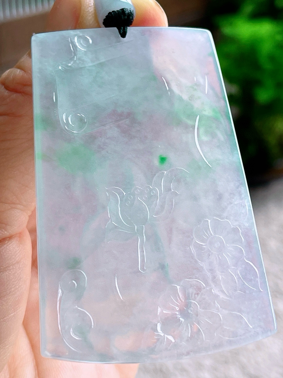 【裸石】冰飘花大日如来佛牌吊坠
【说明】缅料 性价比高  
【尺寸】68-44-5.8